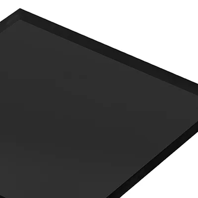 A sleek, highly reflective black surface, showcasing Koket's Black Mirror finish.