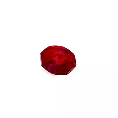Close-up Eternity Glass Red: smooth and transparent surface in a deep cobalt red tone, with an intense sheen.