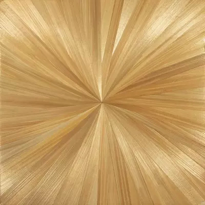 Close-up Straw Marquetry Natural: surface with a radial pattern of fine lines in shades of beige and light brown, radiating from a central point. The texture suggests delicate craftsmanship, creating a fan or sunburst effect.