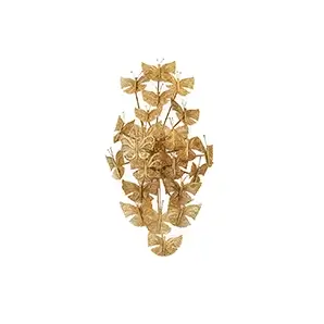 Nymph Sconce: Golden filigree sconce portraying multiple butterflies.