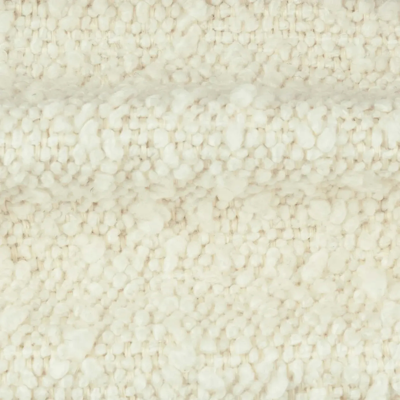 Luxuriously textured Ubud Fabric with a pronounced looped weave in a soft, inviting off-white.