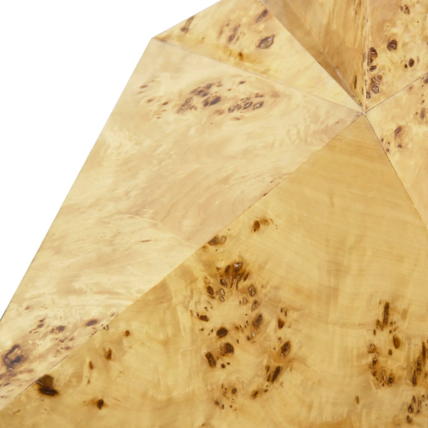 Close-up view of Bonsai Poplar Root Dining Table, showcasing its natural stone top with intricate grain patterns.