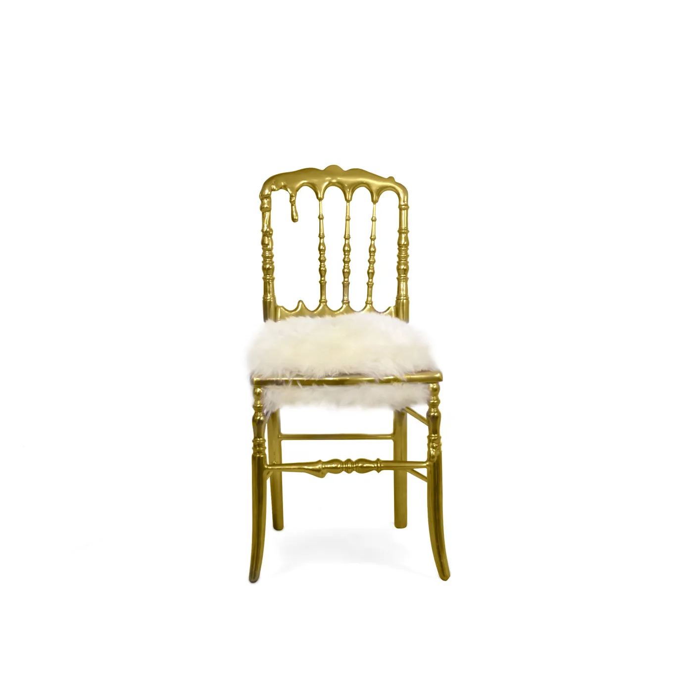 Luxurious fur chair with a plush design, featuring soft texture and elegant, modern frame.