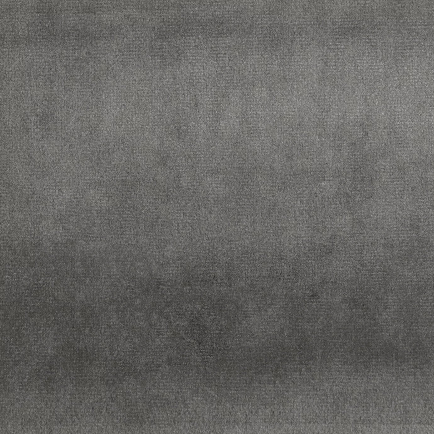 Elegant close-up of a Paris Velvet Steel fabric swatch in a medium and sophisticated gray tone, showcasing its velvety texture and a subtle sheen that gives it a feeling of comfort and modern elegance.