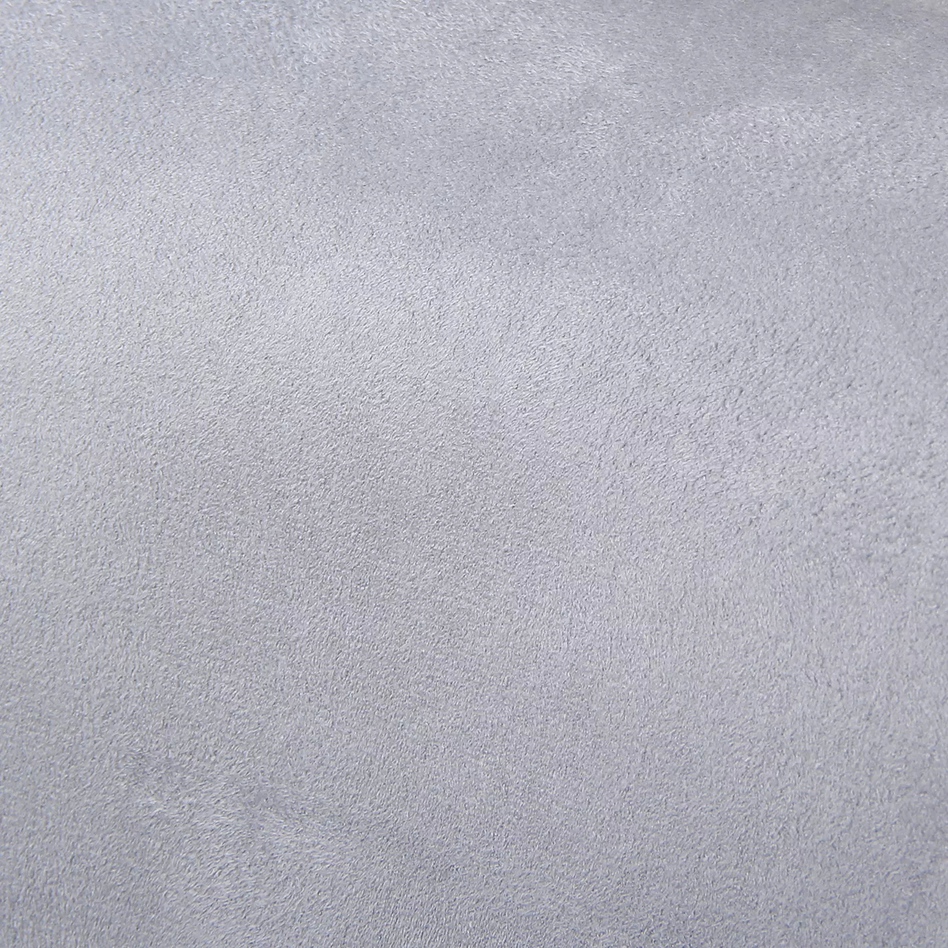Soft close-up of an Ultra Suede Arctic Ice fabric swatch in a pale and cool grayish-white tone, showcasing its delicate texture and a gentle touch that gives it a feeling of comfort and understated elegance.