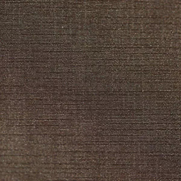 A close-up of Moreira 7065 Synthetic Leather shows a finely ribbed, horizontal texture in a deep, rich brown hue.