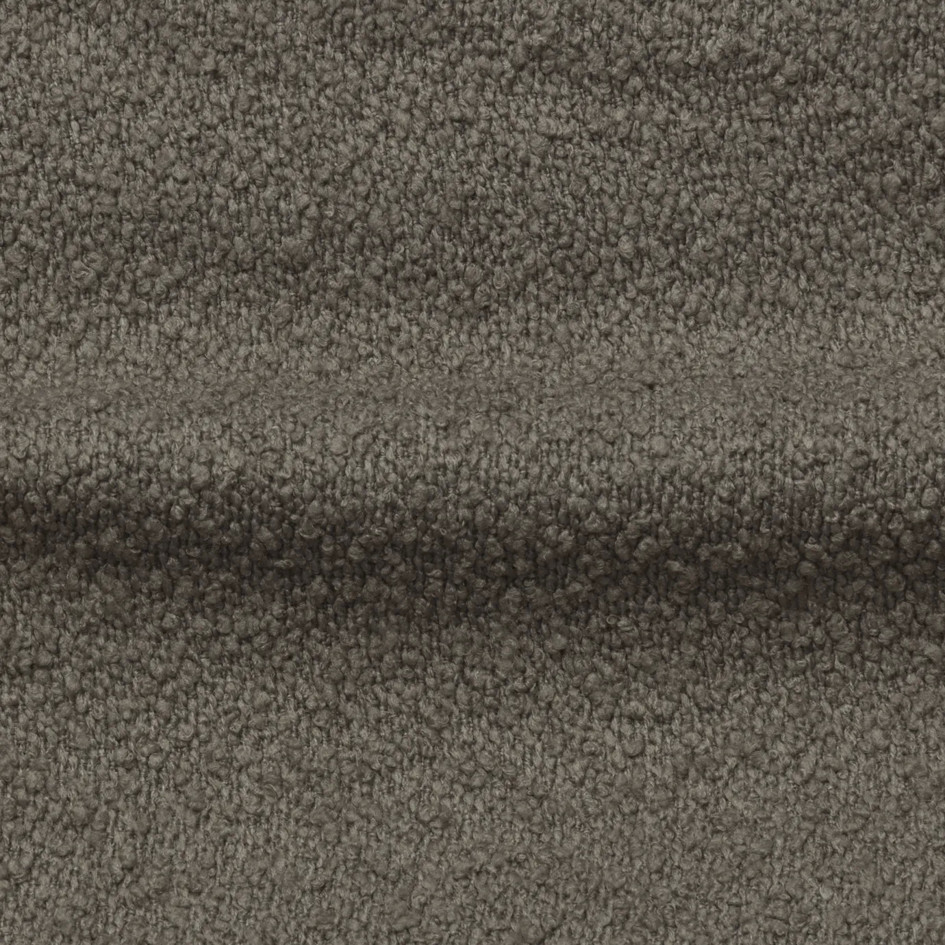 Soft Taupe Iconic Boucle fabric with a textured, looped surface in a warm, earthy gray-brown tone.