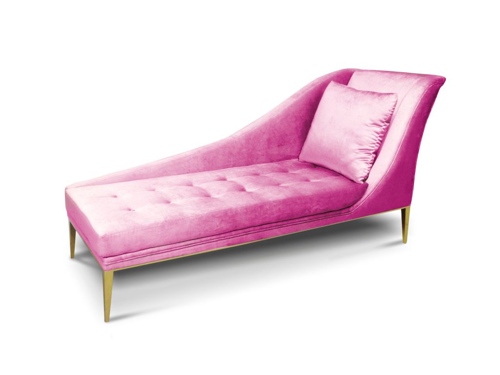 Envy chaise by KOKET, Barbiecore look