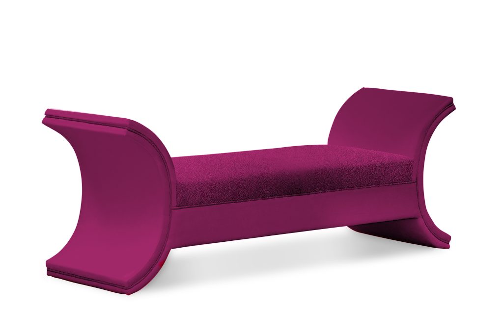 Luna bench by KOKET, Barbiecore look