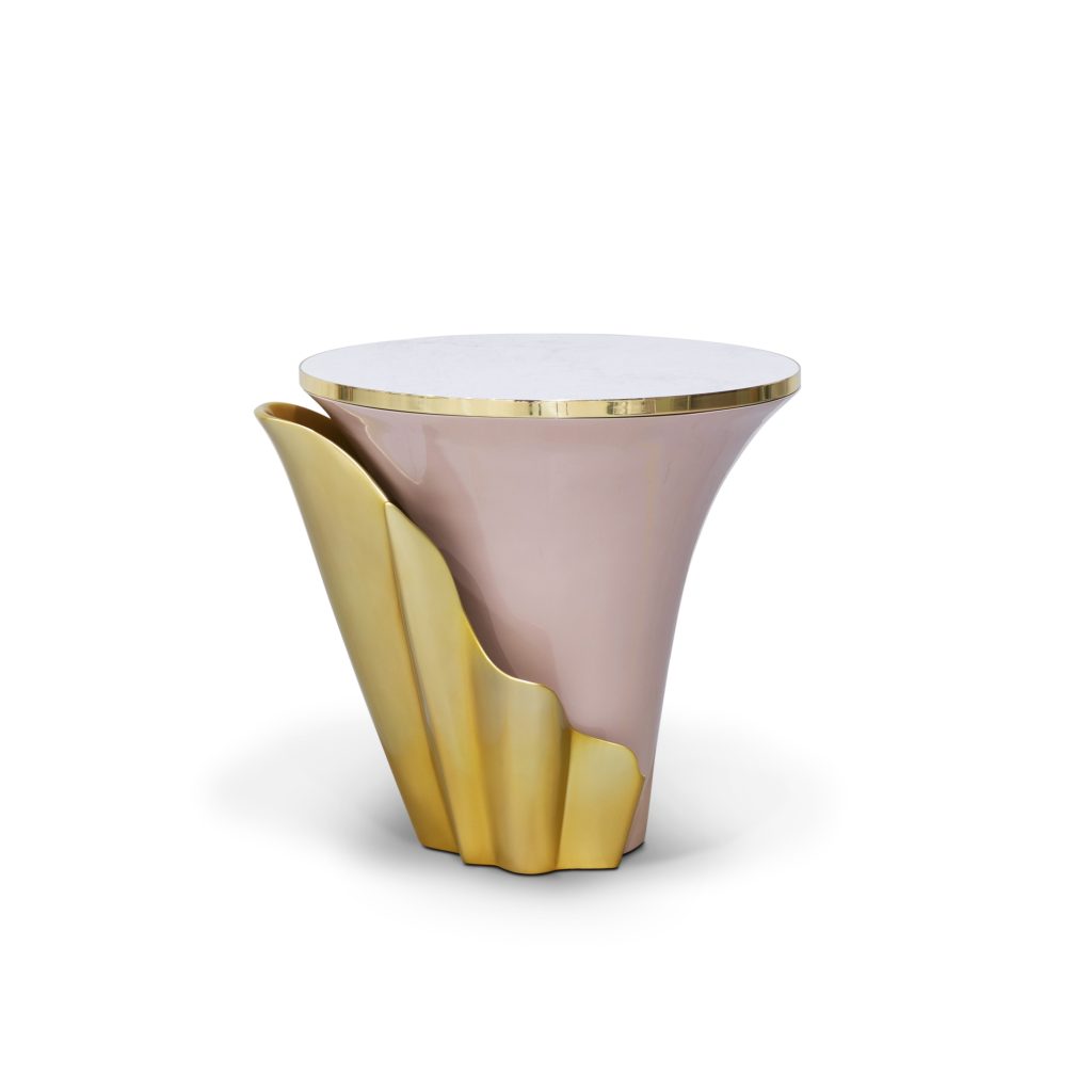 Yasmine side table by KOKET, Barbiecore look