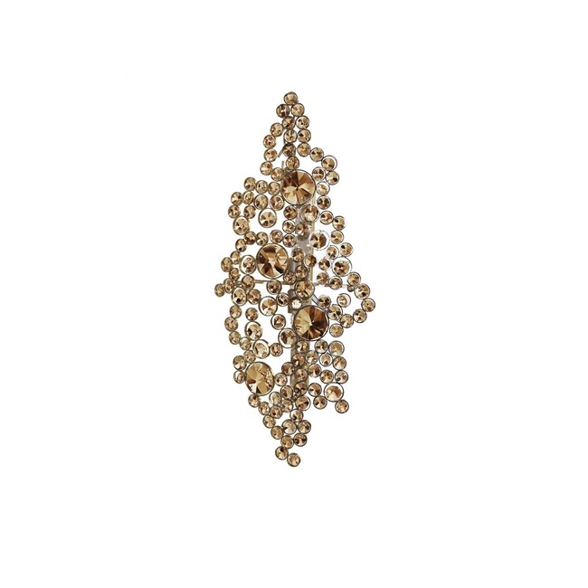 Eternity Amber Glass Sconce: with multiple applications of glass in different sizes, this sconce has a diamond shape.