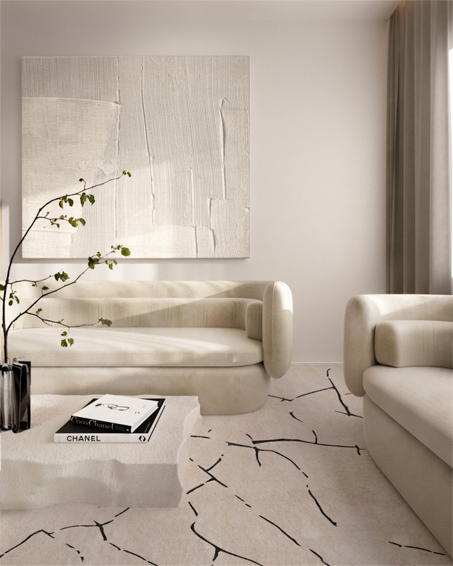 Deb Sofa with flirty curves and plush upholstery in velvet