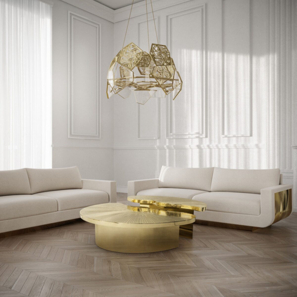 Myth Coffee Table – brass sculptural design for luxury coffee tables
