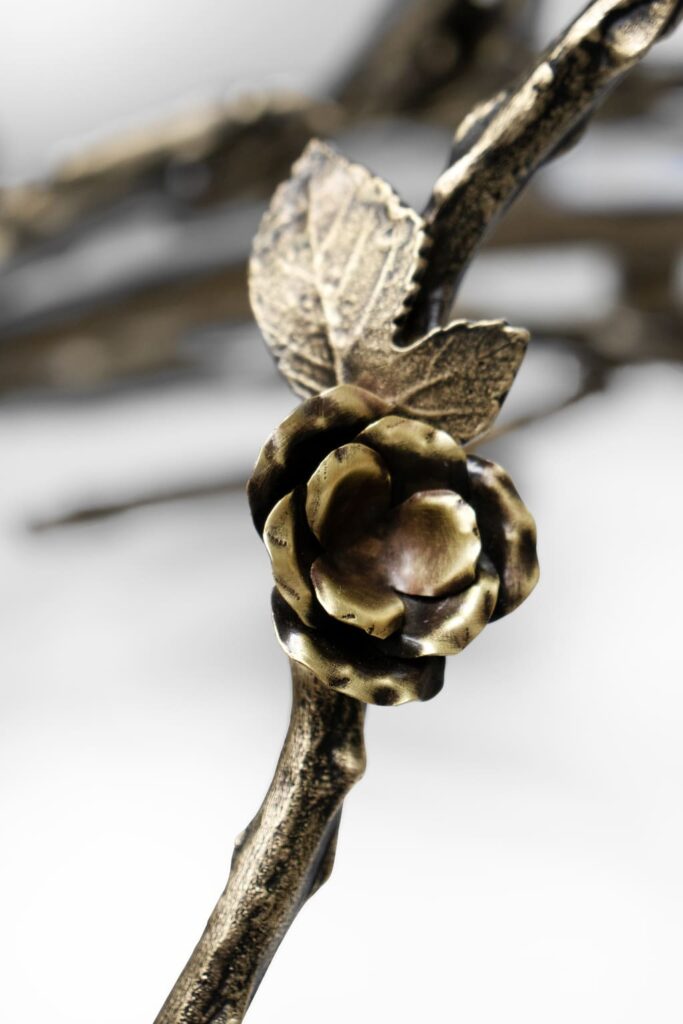 Rose Chandelier detail luxury handmade lighting by KOKET