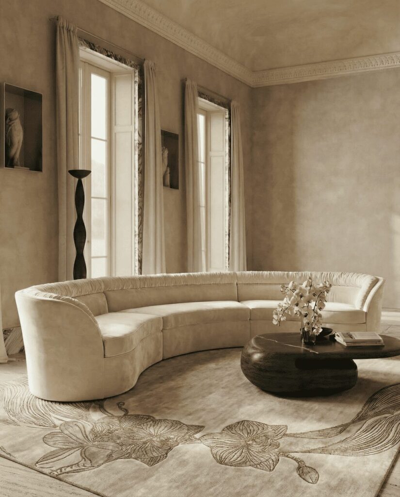 orchid rug by koket floral inspired rugs wool and bamboo silk