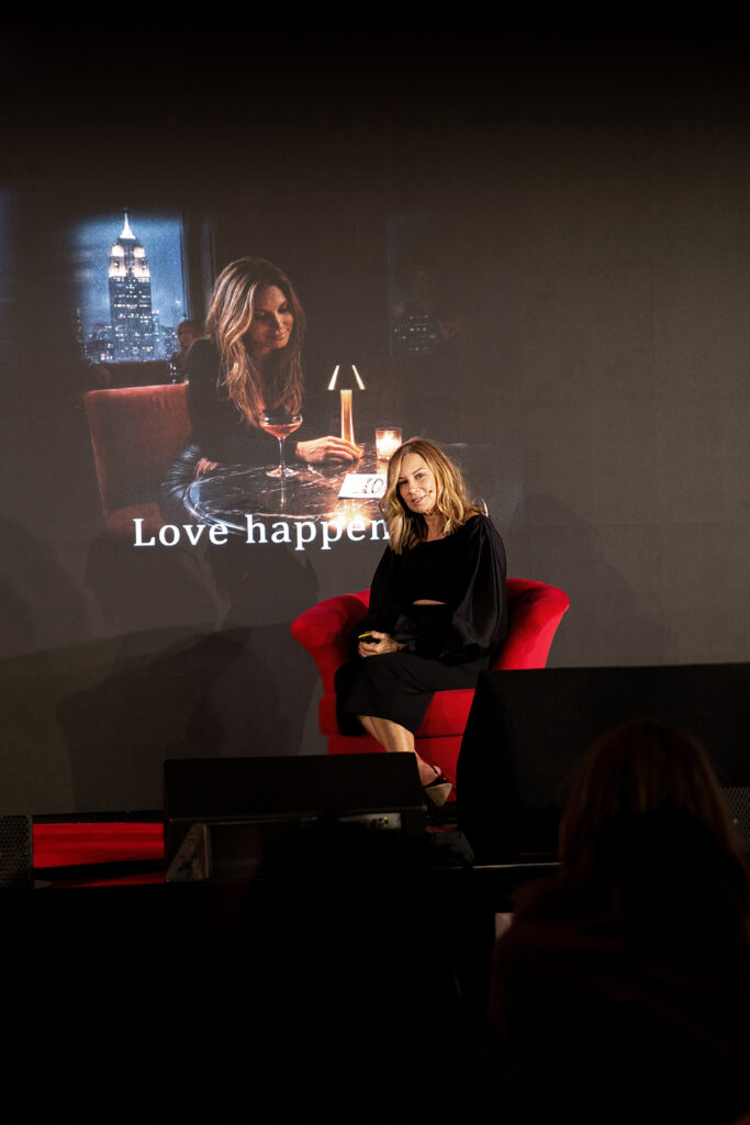 Janet Morais speaking on stage at Tedx Marvila 2026 in Lisbon Portugal on What's Is Love? - Telling The Greatest Love Story - Love Happens