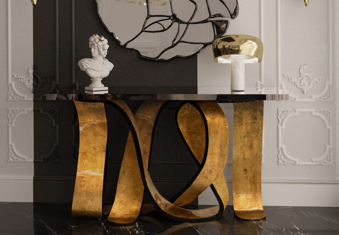KOKET Ribbon Console Table Broken Gold Leaf - The Story Behind the Design