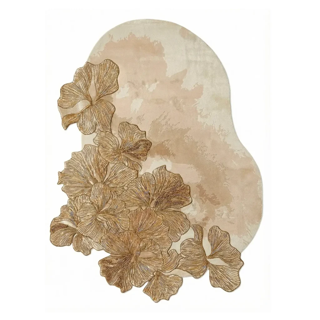 floral cut out rug hibiscus by koket