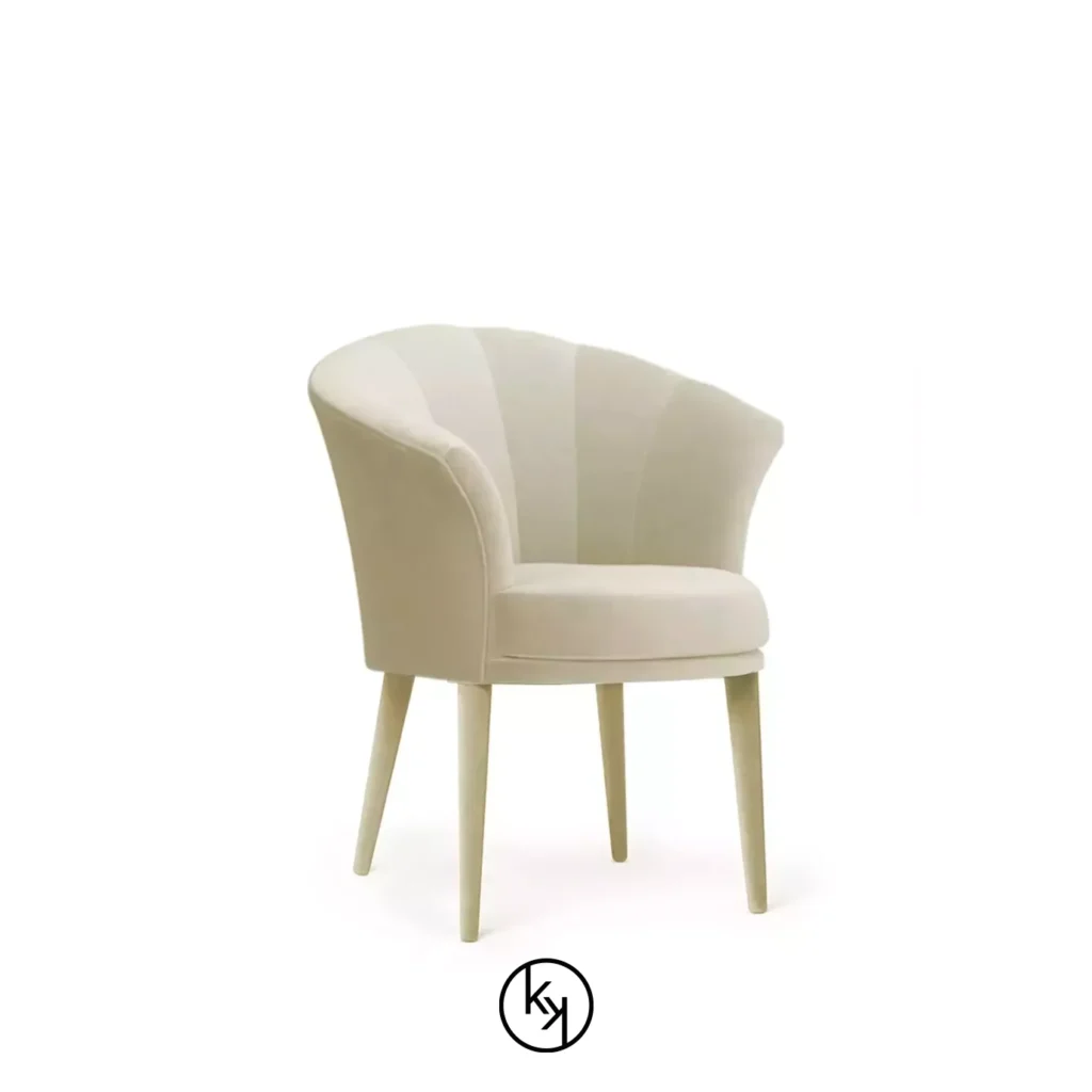 besame curved low back dining chair by koket upholstered