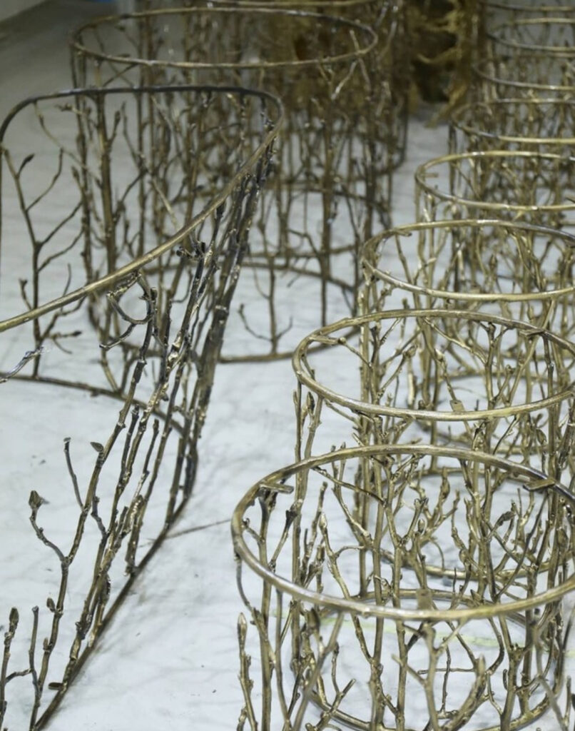 koket enchanted collection metal brass frames of furniture nature brand inspired design hand made in portugal