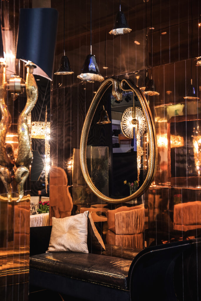 serpentine apple mirror and sconces maison objet 2018 launch snake decor paris