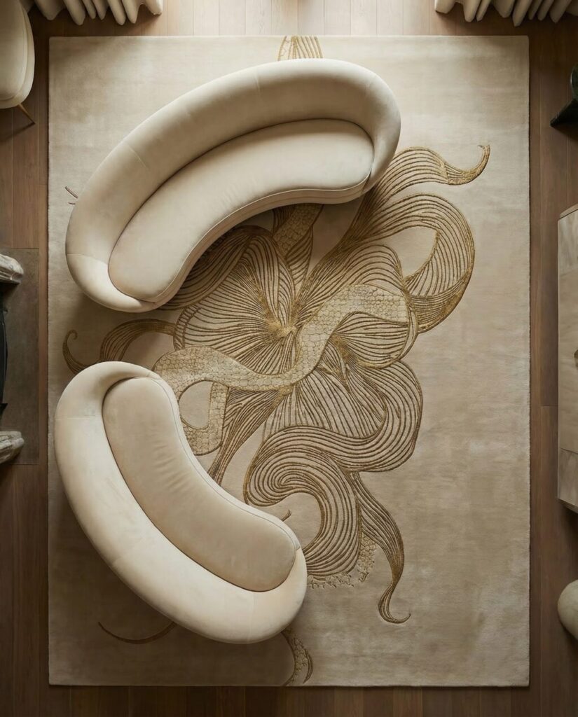 serpenti snake inspired rug koket 2026