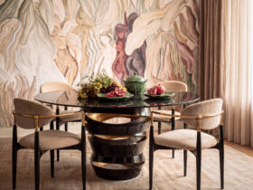 Fall In Love With Your Home Again - KOKET Intuition Dining Table and My Object of Desire Cabbage Dinnerware