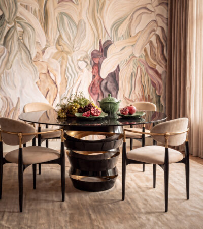 Fall In Love With Your Home Again - KOKET Intuition Dining Table and My Object of Desire Cabbage Dinnerware