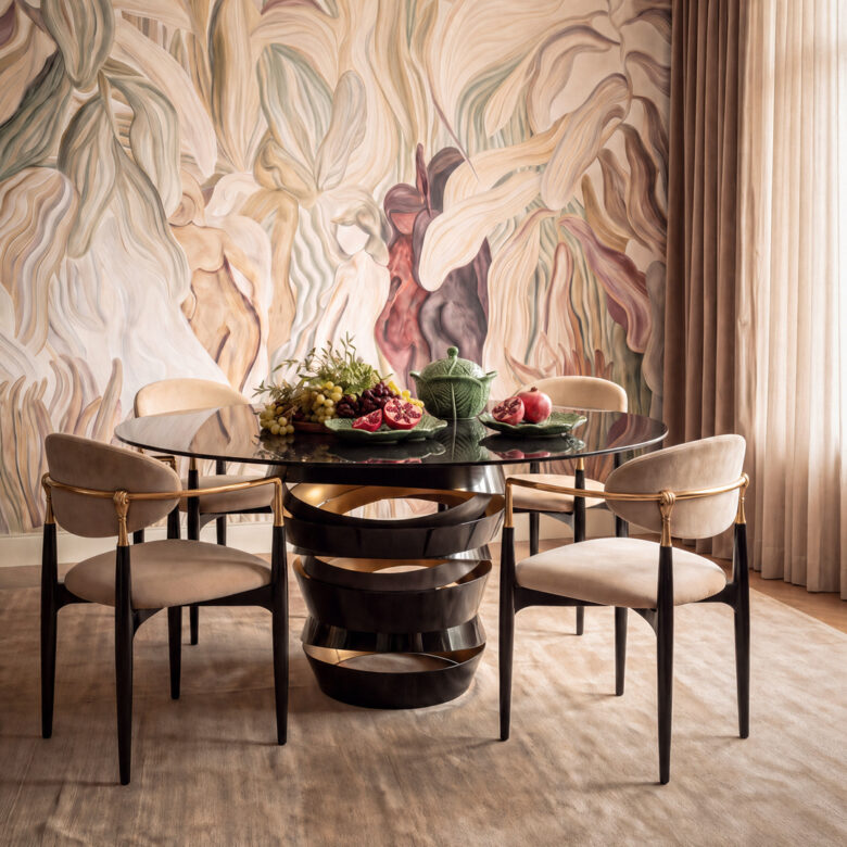 Fall In Love With Your Home Again - KOKET Intuition Dining Table and My Object of Desire Cabbage Dinnerware