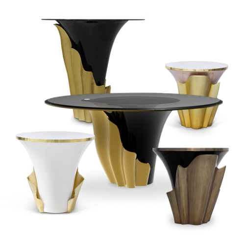 KOKET yasmine table in multiple sizes and finishes - custom luxury furniture
